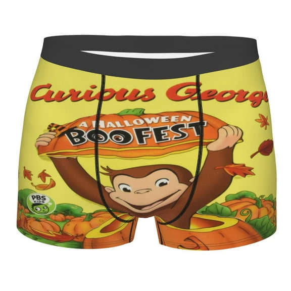 Mens Curi-ous Geor-ge Underwear Boxer Briefs Comfort & Soft Boxer Briefs Breathable Underwear