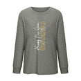 thumbnail image 5 of Women's 2026 Happy New Year Sweatshirt - Merry Christmas Oversized Crewneck Pullover, Soft Cotton Blend Holiday Party Top, 5 of 7