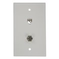 thumbnail image 1 of CAPITOL SALES 4 Pair With F Connector Standard Plate White, 1 of 1