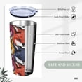 thumbnail image 5 of KLL Fox Face Stainless Steel Vacuum Insulated Coffee Cup 20 oz Lids and Straws,Insulated Travel Mug Water Cup with Leak-Proof Straw Lid & Flip Lid, 5 of 8
