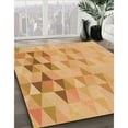 thumbnail image 3 of Ahgly Company Machine Washable Indoor Round Transitional Yellow Orange Area Rugs, 5' Round, 3 of 7