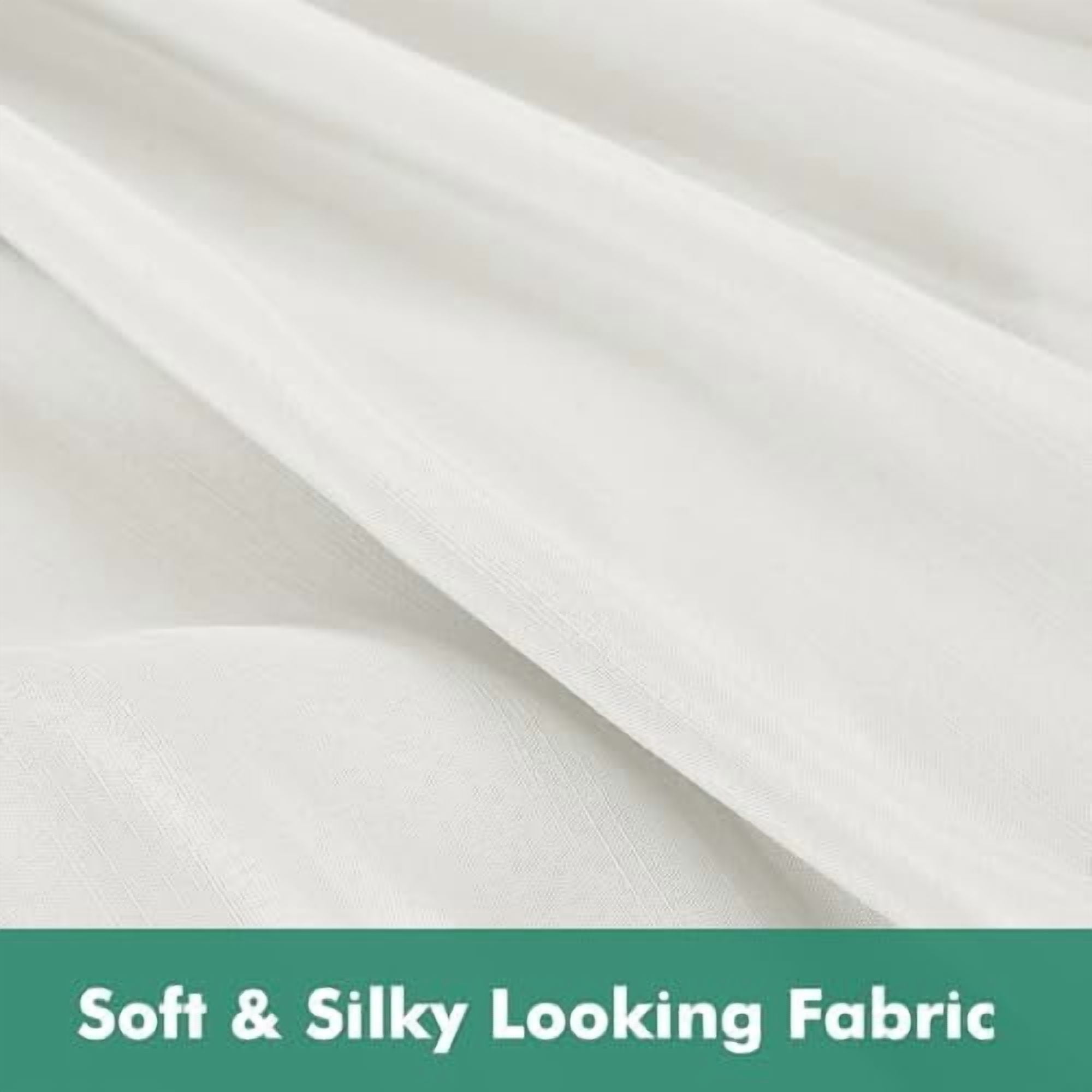 Wrap Around Bed Skirts with Split Corners for Twin/Twin XL Beds 18" Drop, Ivory Adjustable Elastic Dust Ruffles Easy Fit Wrinkle Resistant Silky Luxurious Fabric Machine Washable