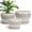 White-grey, variant on Ordivic 3 Set Large Blue Ceramic Plant Pots with Drainage Saucer for Succulent Plant Lovers,Home Decor