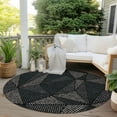 thumbnail image 6 of Addison Rugs Chantille Indoor/Outdoor Transitional Geometric Black Washable Round Rug, 8' x 8', 6 of 6