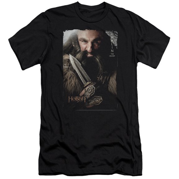 The Hobbit Dwalin Premium Canvas Adult Slim Fit 30/1 T-Shirt Black