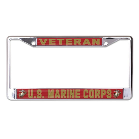 United States Marine Corps Veteran Metal License Plate Frame