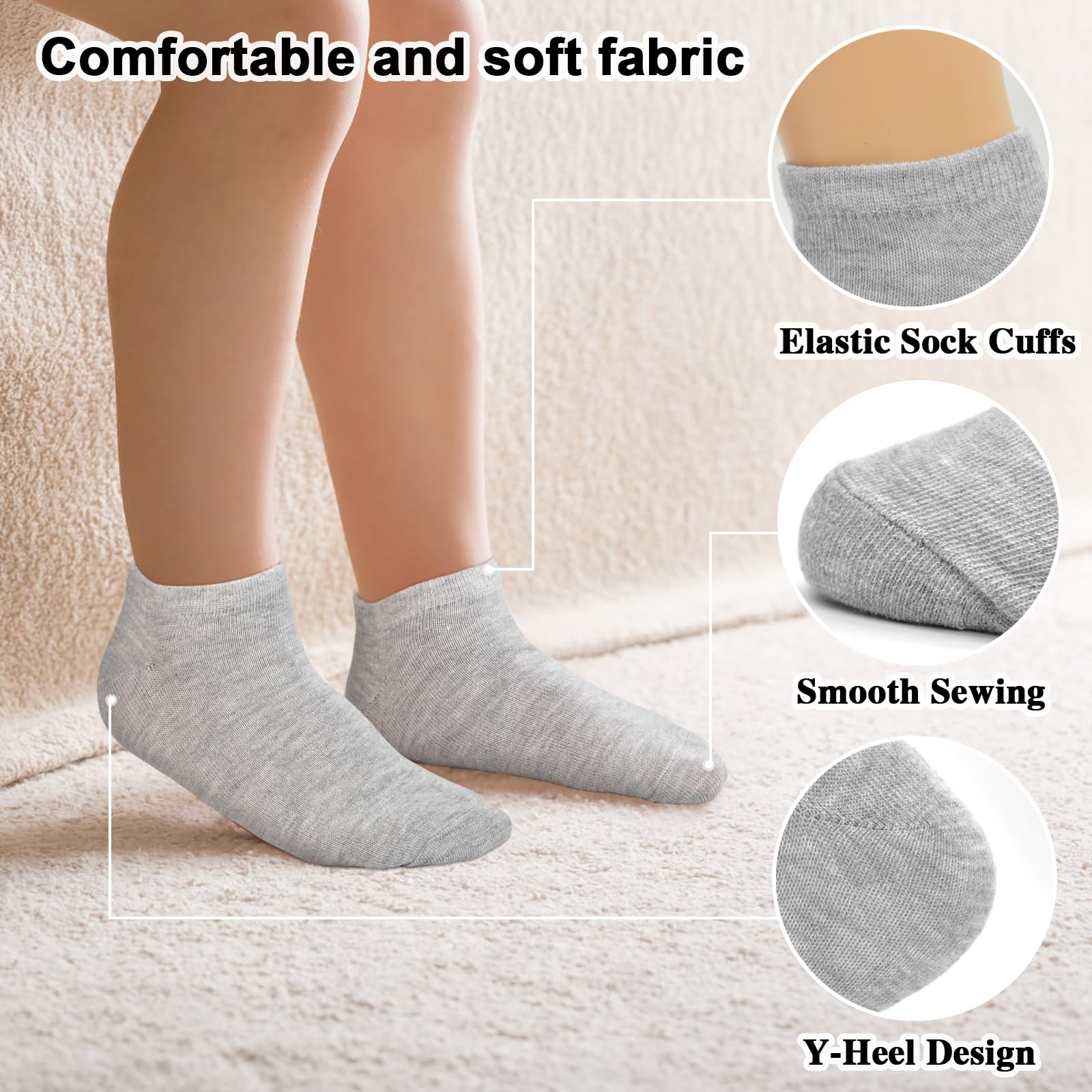 ELUTONG Kids Ankle Socks, 20-Pair Pack photo 2