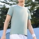 thumbnail image 1 of pstuiky Mangas cortas para hombre, Blusa deportiva informal de color liso con cuello redondo y manga corta elástica para hombre camisas casuales para hombre m, 1 of 6