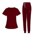 thumbnail image 4 of Nursing Scrubs Uniform Soft Top Pants Set for Cosmetology Massaging Pet L, 4 of 8