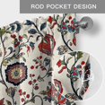 thumbnail image 6 of Boho Floral Farmhouse Short Window Curtain Valances, Blue Red Flower Vintage Petals Branch Leaf Rod Pocket Kitchen Valances for Living Room Bedroom Bathroom Cafe 42" x 12", 6 of 8