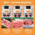 thumbnail image 3 of Newhai - Máquina Cortadora de Carne Eléctrica 850 W, 5 mm, Acero Inoxidable, 330 Libras/h, Para Carne de Cerdo Sin Hueso, Uso Comercial y Familiar, 3 of 5