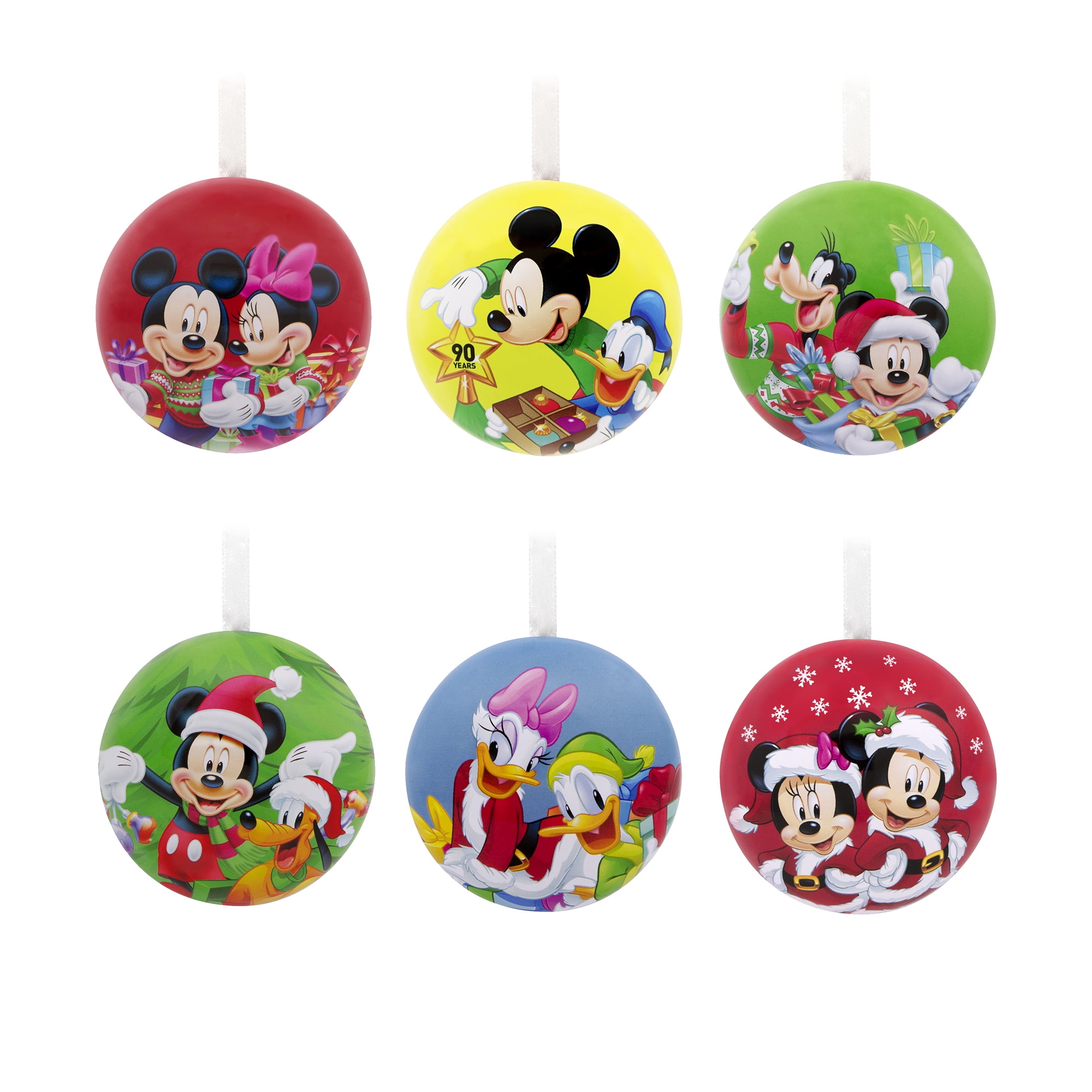 Hallmark Disney Mickey Mouse and Friends Tin Ornaments, Set of 6