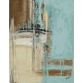 thumbnail image 2 of Pinto, Patricia 26x32 Black Ornate Wood Framed with Double Matting Museum Art Print Titled - Oxido On Teal II, 2 of 4