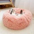 thumbnail image 5 of PULLIMORE Pet Dog Cat Calming Bed Warm Plush Donut Cuddler Round Sleeping Cushion Bed for Dogs & Cats Self-Warming and Cozy "Pink, 50CM", 5 of 9