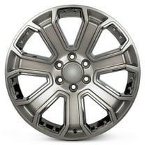 For 1999-2023 GMC Escalade 22 Inch Painted with Chrome Inserts Silver Rim - OE Direct Replacement - Road Ready Car Wheel