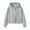 383Grey76, variant on Women Crop Sweatshirt Hooded Zipper Cardigan Jacket Casual Casual Hooded Long Sleeve Solid Color Coats Trendy Dailywear