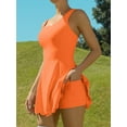 thumbnail image 5 of Charmo Womens Scallped Trim Tennise Dress Workout Athletic Golf Dresses with Shorts and Pockets, 5 of 6