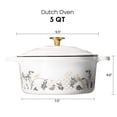 thumbnail image 2 of Olla Holandesa Carote de Hierro Fundido Esmaltado Blanca 5QT, 2 of 7