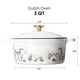 thumbnail image 2 of Olla Holandesa Carote de Hierro Fundido Esmaltado Blanca 5QT, 2 of 7