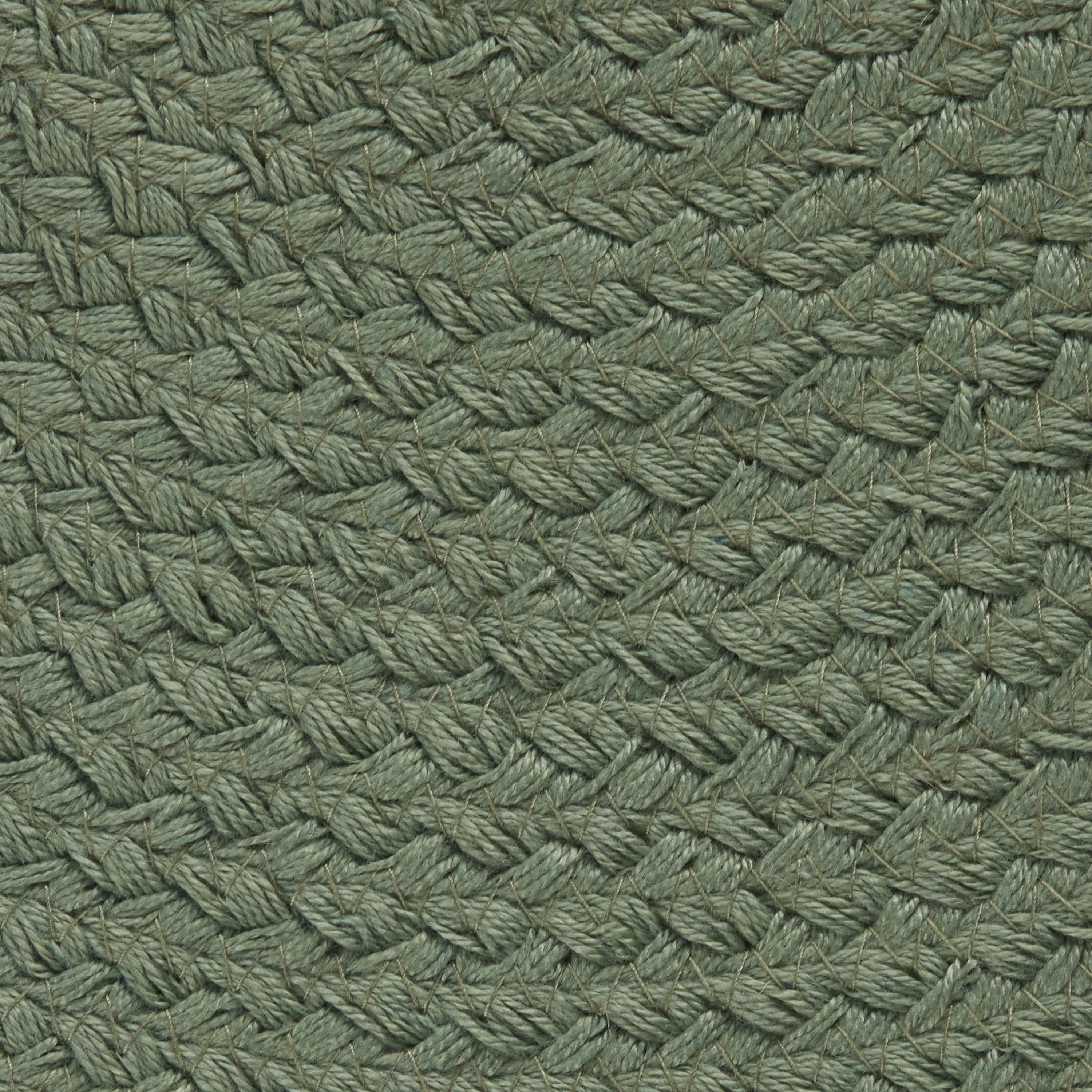 (4 pack) Mainstays Round Braided Placemat, Hedge Green, 14 in Diameter, Polyester