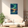 thumbnail image 4 of ZHONGYUTONG Aurora Borealis Wall Art Northern Lights Canvas Winter Landscape Picture Nature Scenery Painting for Bedroom Decor Framed (12.00" x 18.00"), 4 of 5