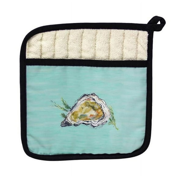 Betsy Drake PT121C Oyster Shell Teal Pot Holder