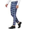 thumbnail image 4 of INSPIRE CHIC Men's Plaid Dress Pants Classic Slim Fit Chino Business Trousers, 4 of 6