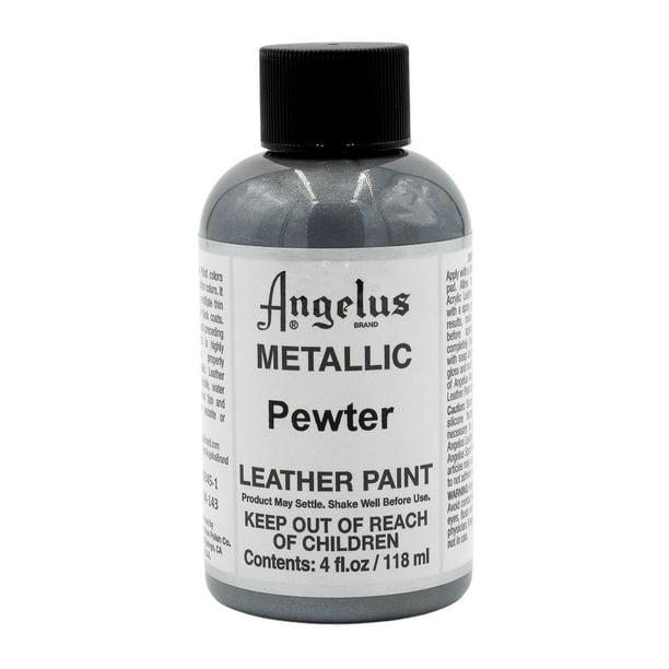 Pintura para cuero Angelus Metallic Pewter 118 ml