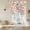 Off-White, variant on Watercolor Flowers Tie Up Curtains for Windows, Adjustable Balloon Window Shades, Retro Spring Floral Botanical Leaves Black Kitchen Window Treatments Farmhouse Short Curtains with Rod Pocket 42"x45"