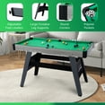 thumbnail image 5 of RayChee 4-Ft Pool Table, Portable Billiard Table for Kids and Adults, Mini Billiards Game Tables W/ 2 Cue Sticks, Full Set of Balls, Triangle, Chalk, Brush for Family Game Bar Gym Room (Green), 5 of 7