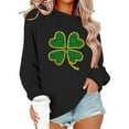 thumbnail image 6 of St Patricks Day Sweatshirt for Women Shamrock Sweater Irish Shirt Clover Print Long Sleeve Top, 6 of 6