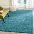 thumbnail image 4 of SAFAVIEH Laguna Neven Plush Solid Shag Area Rug, Turquoise, 3' x 5', 4 of 8