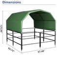 thumbnail image 2 of YOHKOH Portable Horse Corral with Shelter, Heavy-Duty Outdoor Livestock Pen & Waterproof Cover, All-Weather Steel Frame Shelter System for Goats, Sheep, Calves, 2 of 6