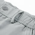 thumbnail image 6 of Work Pants for Men Construction Men Casual Button Zipper Solid Cargo Pants With Pocket Straight Button Zipper Shorts Mens Work Shorts Cargo Gray XL, 6 of 8
