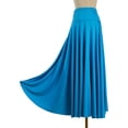 thumbnail image 4 of Kaerm Women's Ruffle High Waist Elastic Waistband Dance Skirts Ballroom Dance Stage Performance Sky Blue L, 4 of 6