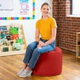 thumbnail image 3 of Jaxx Spring Modular Pouf Classroom Bean Bag Seat, Premium Vinyl - Red, 3 of 5