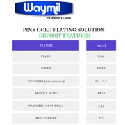 Eco-friendly PINK Color Gold Plating Solution for Bath Plating 1 Quart 32 Oz