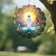 thumbnail image 3 of Stained Glass Wizard Hat Suncatcher, Handmade Witch Hat Window Hanging Ornament with Moon and Star, Magical Home Decor Gift, 3 of 5