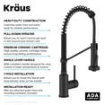 thumbnail image 7 of Kraus KPF-1610-FF-104MB Bolden 1.8 GPM Single Hole Pull Down Kitchen Faucet And Water, 7 of 7