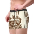 thumbnail image 2 of Kdxio Men's Boxer Briefs with Train Print - Comfortable and Breathable Underwear for Everyday Wear, 2 of 5