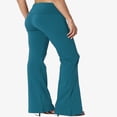 thumbnail image 4 of Pantalon de Yoga Décontracté pour Femmes Grande Taille, Basique, Taille Repliable, Confortable, en Coton Extensible, Coupe Bootcut, 4 of 7