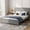Grey, variant on Farmhouse Queen Bed with Barn Door Headboard & Footboard, Solid Pine Construction, Reinforced Frame, 8.1" Under-Bed Storage, No Box Spring Needed, White