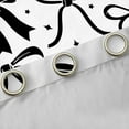 thumbnail image 4 of Feelyou Bowknot Ribbon Curtains Pack of 2 (42x84 Each), Black Stars Curtains Blackout, 4 of 6