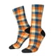 thumbnail image 1 of Balery Warm Orange Plaid Calcetas Largas con Estampado para Hombre y Mujer – Suaves y Transpirables, Talla Única (US 5-11), 1 of 6