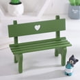 thumbnail image 5 of Hzzsbu Miniature Sofa Bench Solid Color Chair Figurine Decorative Garden Bench Green Wooden Sofa Ornament Shooting Background Props, 5 of 7