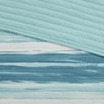 thumbnail image 4 of Madison Park King/Cal King Reversible Quilt Set 6-Piece Coastal Stripe Printed Coverlet Set with Embroidered Decor Pillows, Aqua, 4 of 11