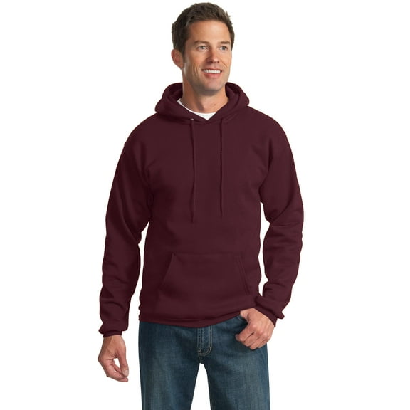 Port & Company Men's Tall Ultimate Pullover Hooded Sweatshirt XLT Maroon