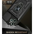 thumbnail image 2 of For Apple iPhone XR Case, Ring Kickstand Magnetic & Slide Camera Protector Military-Grade Hybrid Rugged Drop Protection Phone Cover, 2 of 7