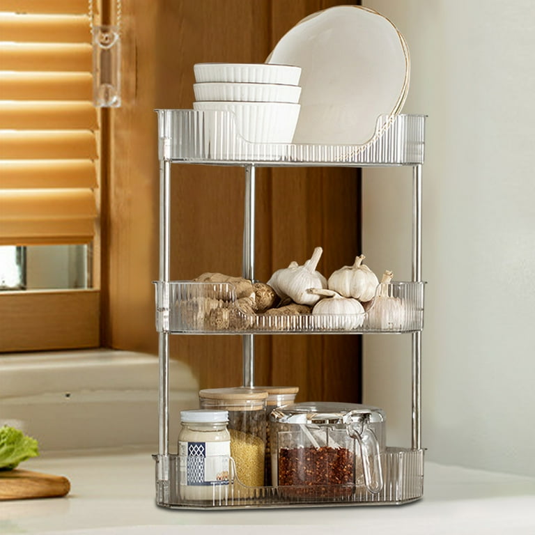 Corner Spice Rack for Kitchen Countertop,3-Tier Triangular Wall