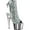 Silver, variant on 7" Heel, 2 3/4" PF Open Toe/Heel Ankle Boot, Side Zip - Slv Hologram Ostrich Pu/Slv Chrome, 10